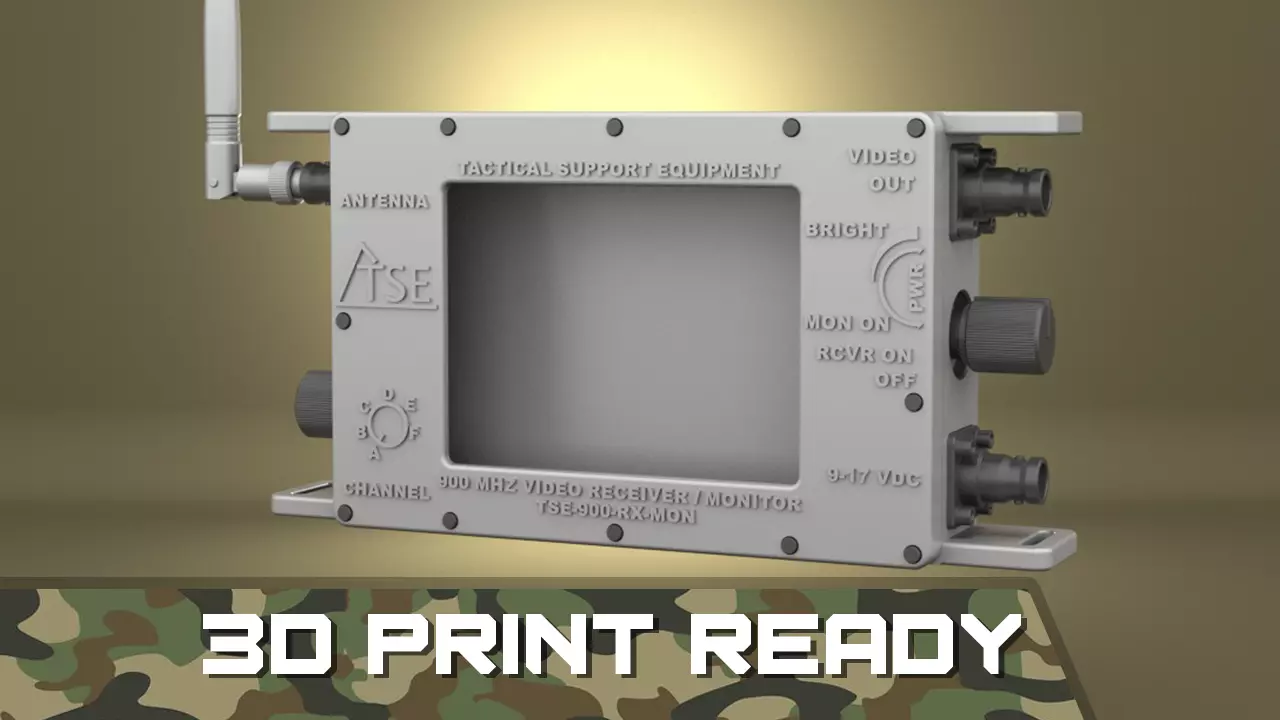 Airsoft Tactical Support Equipment Monitor Hollow body 3D print model_0