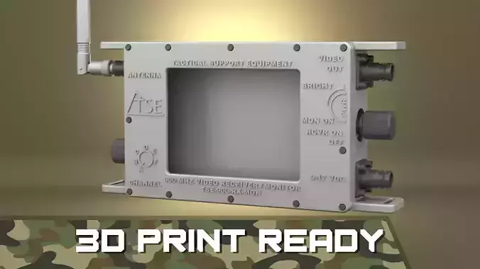 Airsoft  Tactical Support Equipment Monitor Hollow body 3D print model