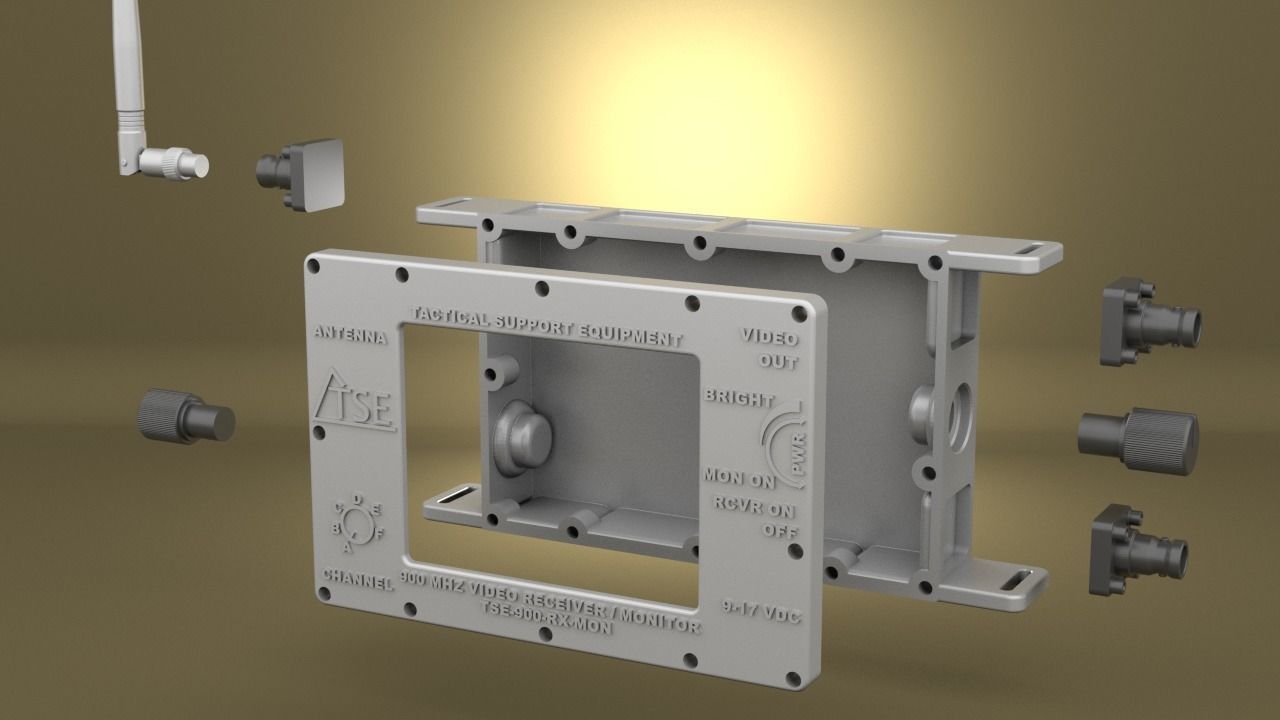 Airsoft Tactical Support Equipment Monitor Hollow body 3D print model_2