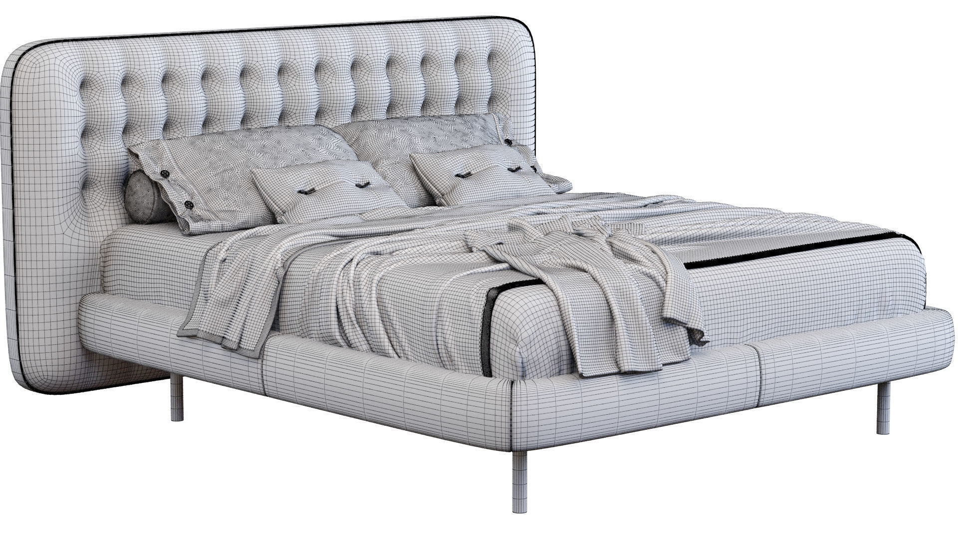 Bed Dedalo Up By Desiree 3D model_10