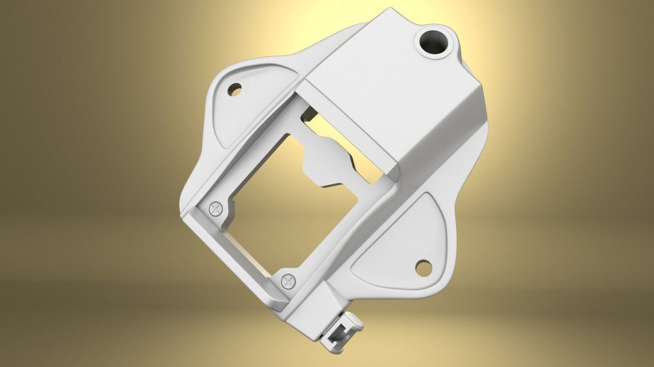 Airsoft Wilcox Industries helmet mount 3 HOLE  3D print model_17