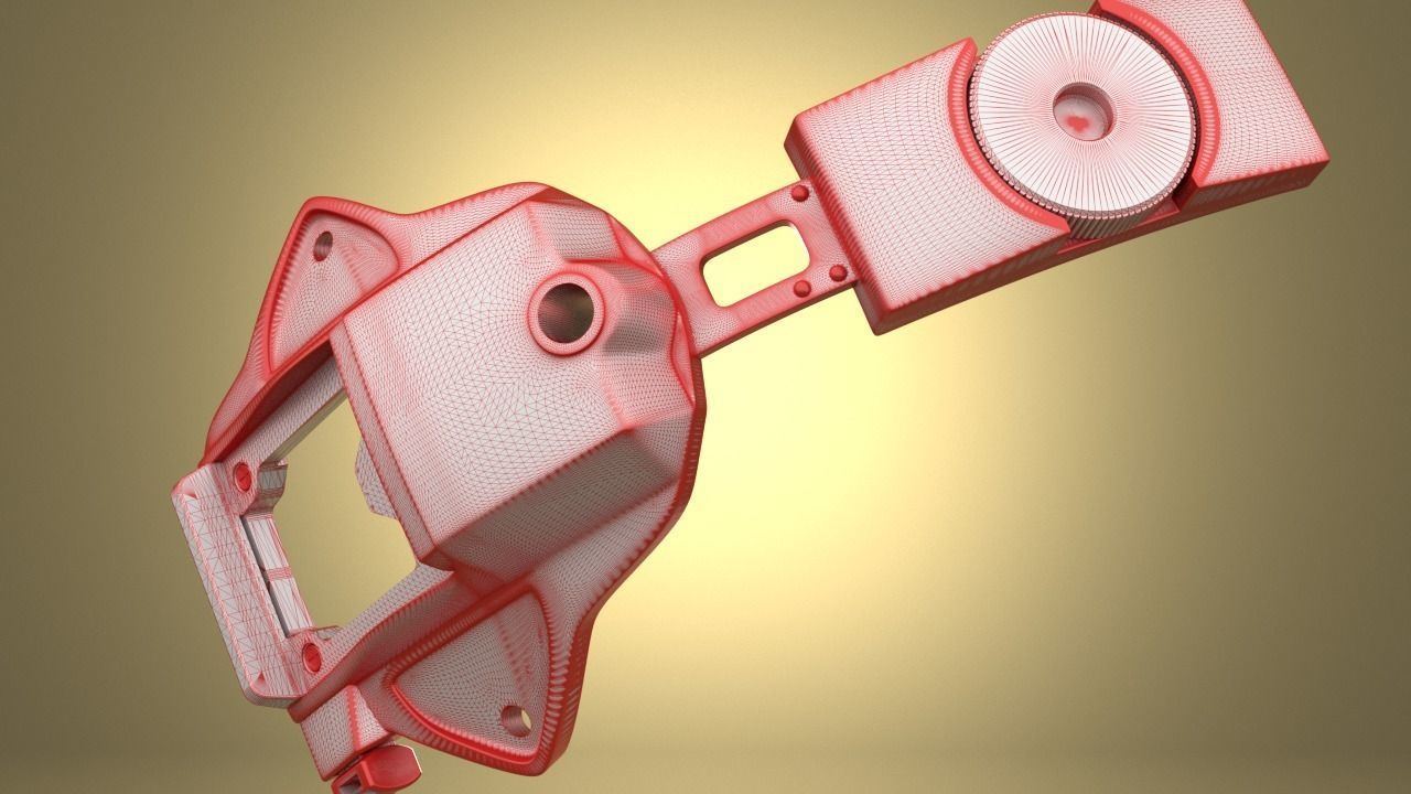 Airsoft Wilcox Industries helmet mount 3 HOLE  3D print model_5