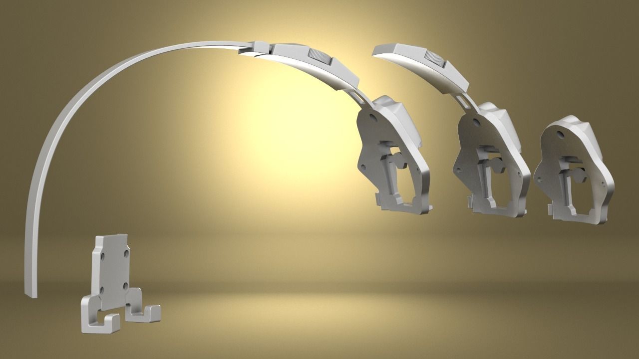 Airsoft Wilcox Industries helmet mount 3 HOLE  3D print model_10