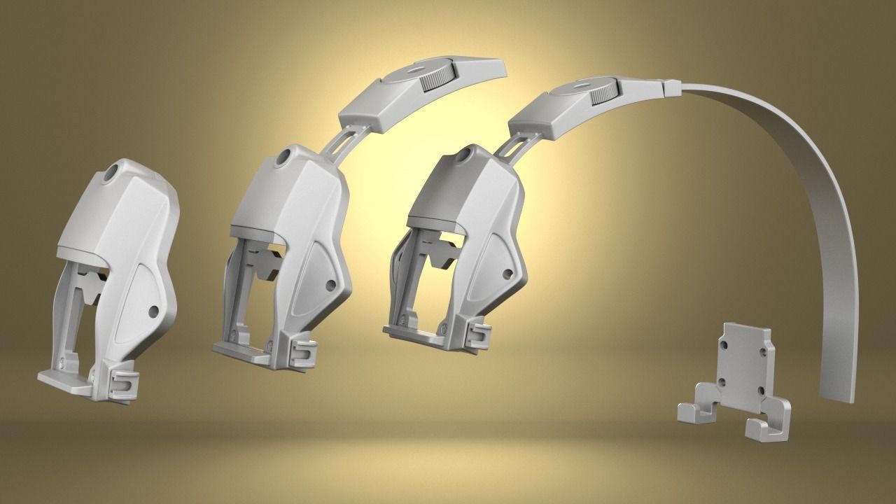 Airsoft Wilcox Industries helmet mount 3 HOLE  3D print model_18