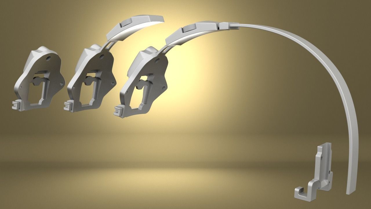 Airsoft Wilcox Industries helmet mount 3 HOLE  3D print model_13