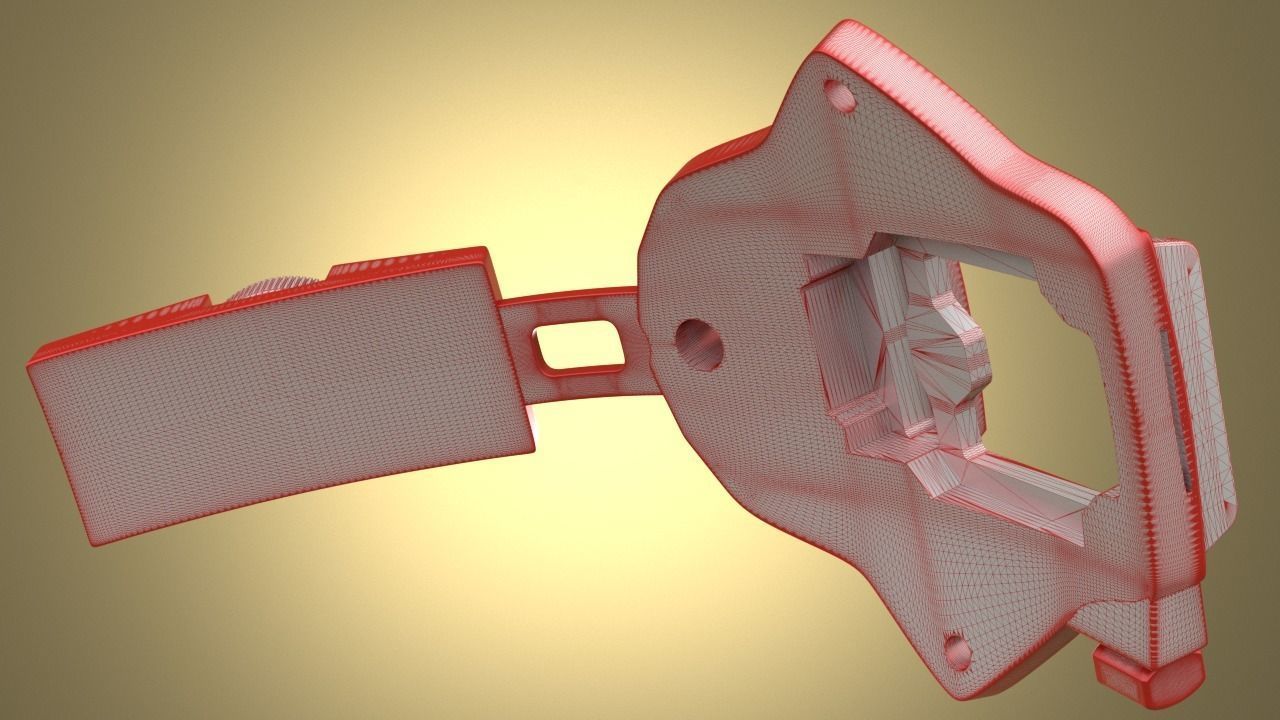 Airsoft Wilcox Industries helmet mount 3 HOLE  3D print model_9