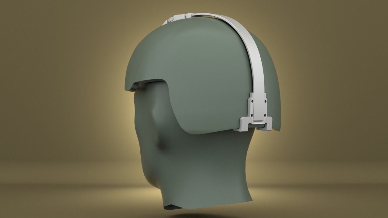 Airsoft Wilcox Industries helmet mount 3 HOLE  3D print model_20