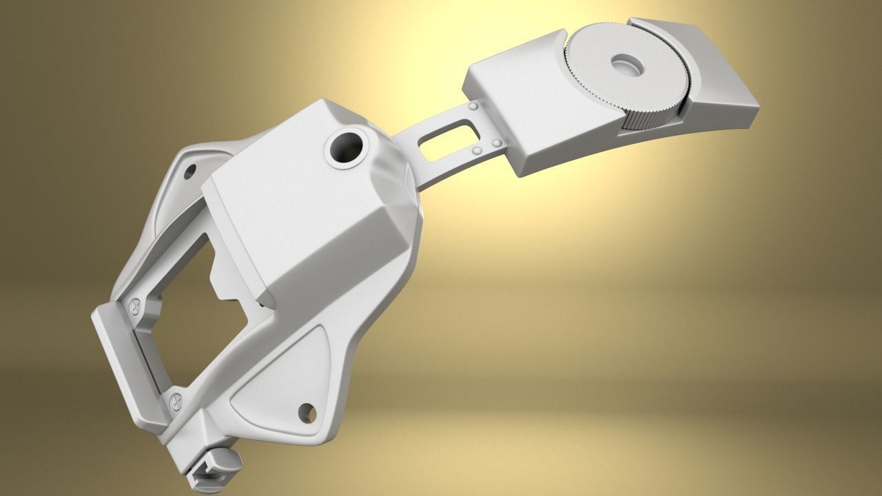 Airsoft Wilcox Industries helmet mount 3 HOLE  3D print model_11