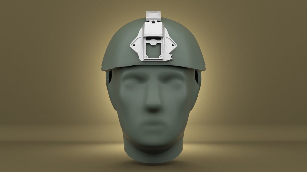 Airsoft Wilcox Industries helmet mount 3 HOLE  3D print model_1