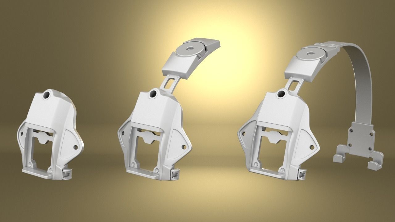 Airsoft Wilcox Industries helmet mount 3 HOLE  3D print model_3