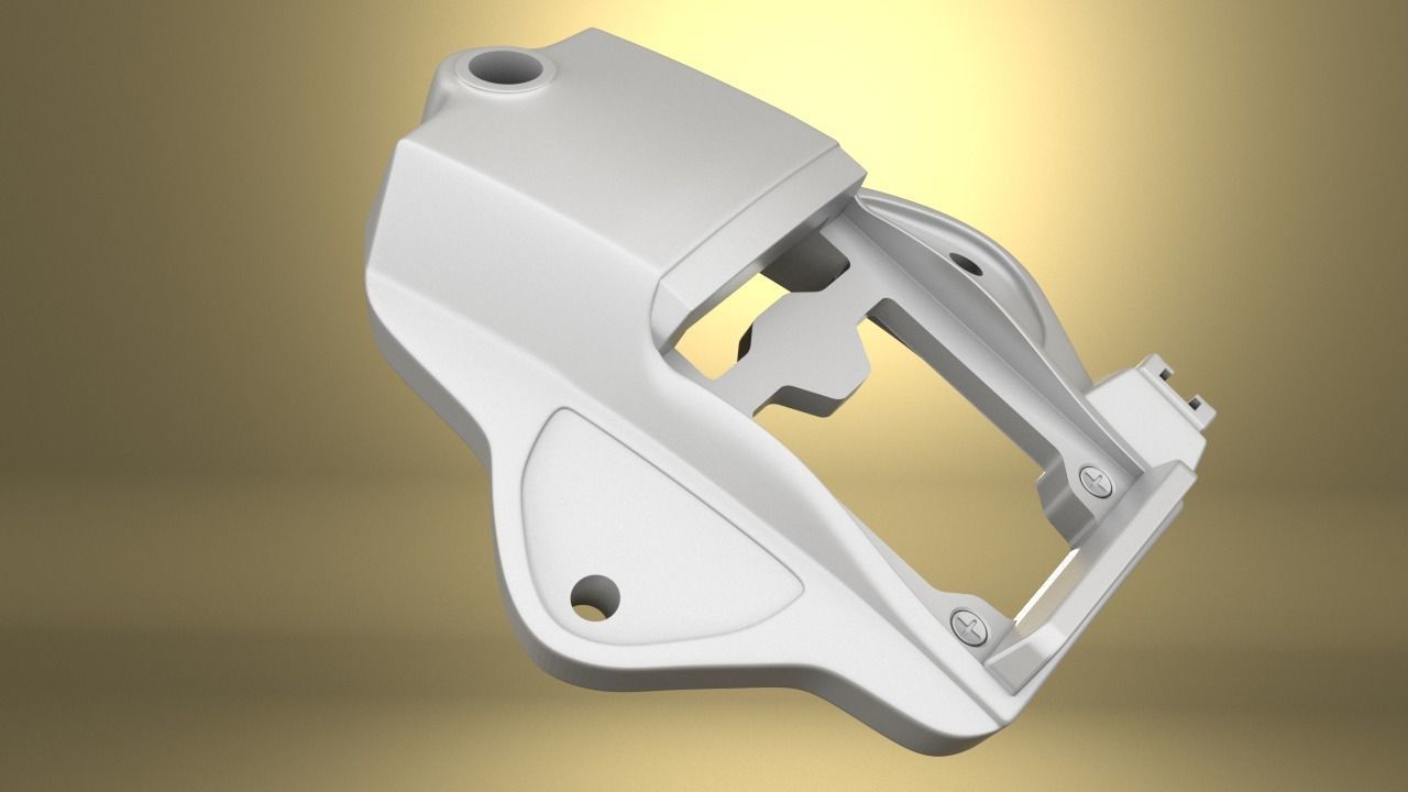 Airsoft Wilcox Industries helmet mount 3 HOLE  3D print model_8