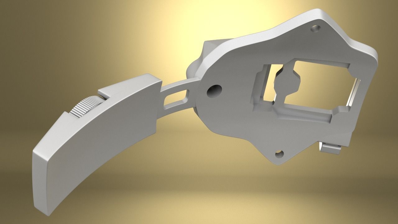 Airsoft Wilcox Industries helmet mount 3 HOLE  3D print model_15