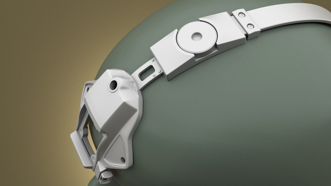 Airsoft Wilcox Industries helmet mount 3 HOLE  3D print model_6