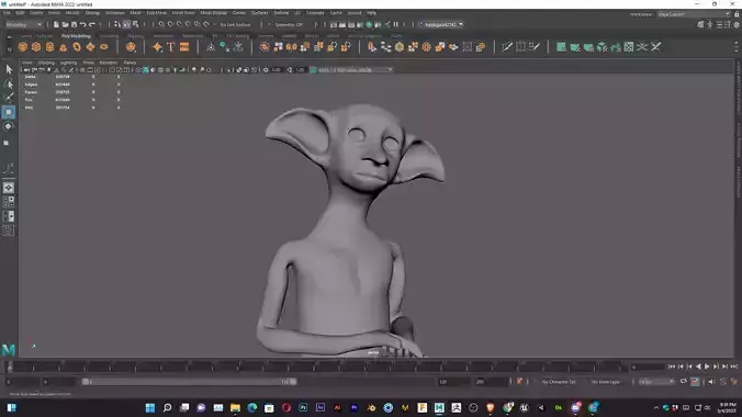 Dobby Character  Modeling for 3D Print  and 3d cartoon Low-poly 3D model