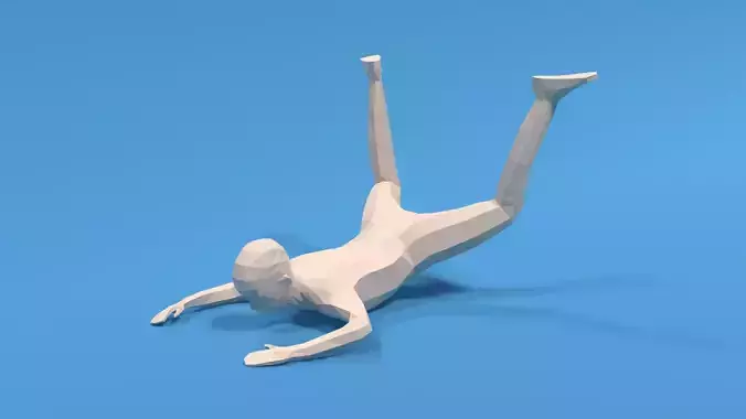 Low Poly Falling Kid