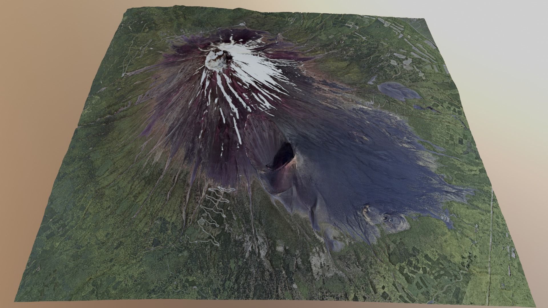 Mount Fuji Multipurpose Terrain Model 3D model_17