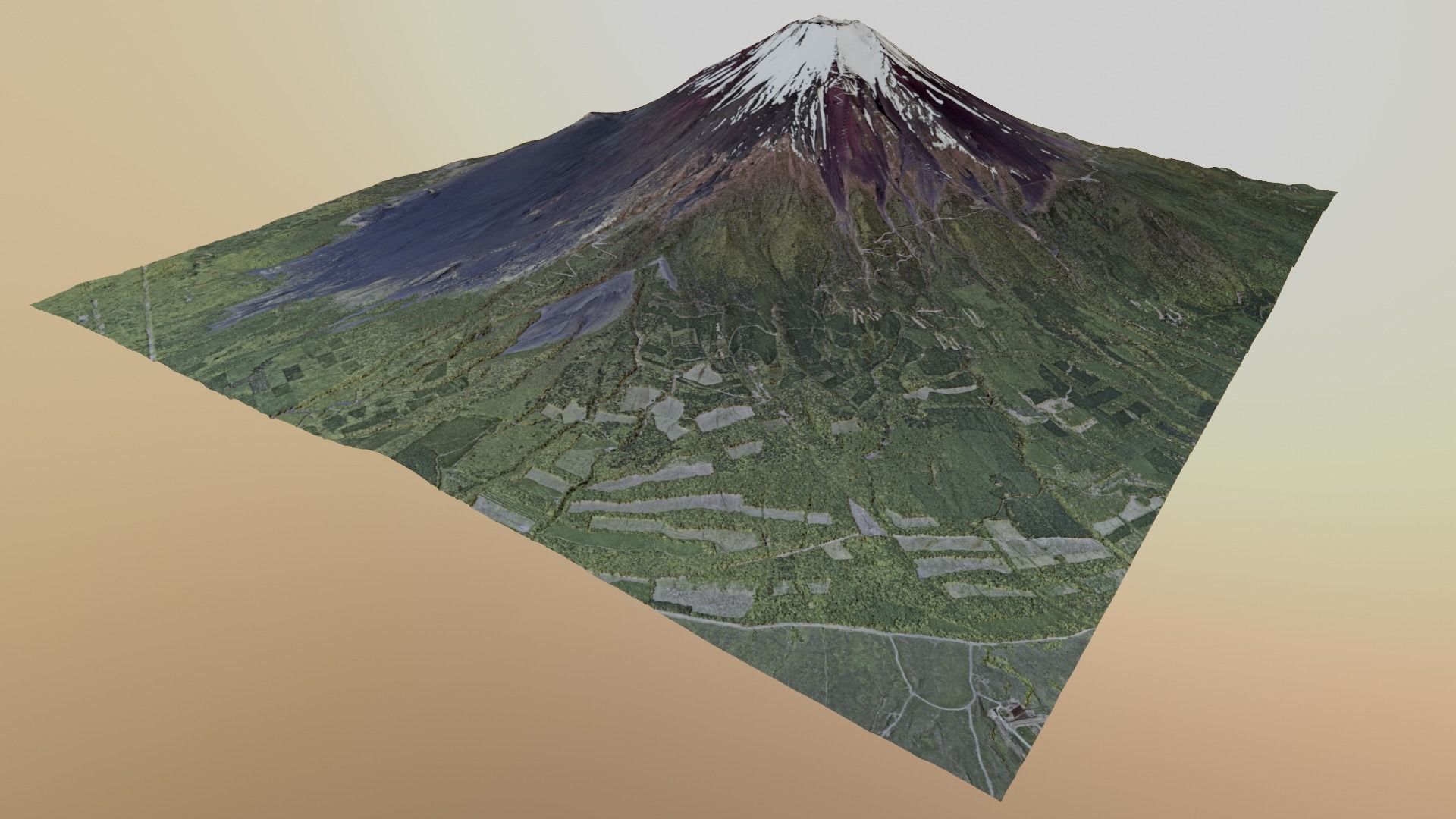 Mount Fuji Multipurpose Terrain Model 3D model_24