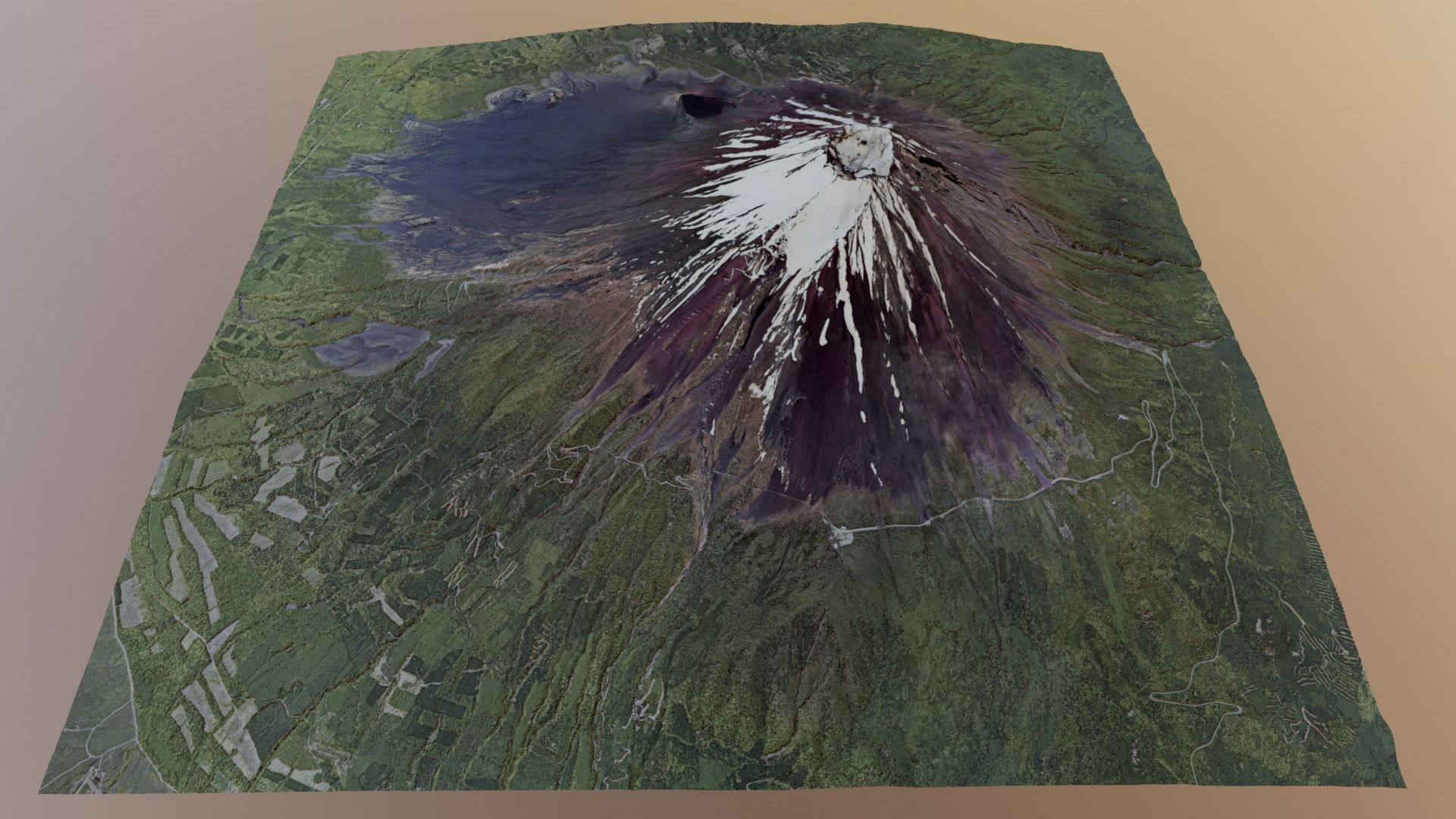 Mount Fuji Multipurpose Terrain Model 3D model_15