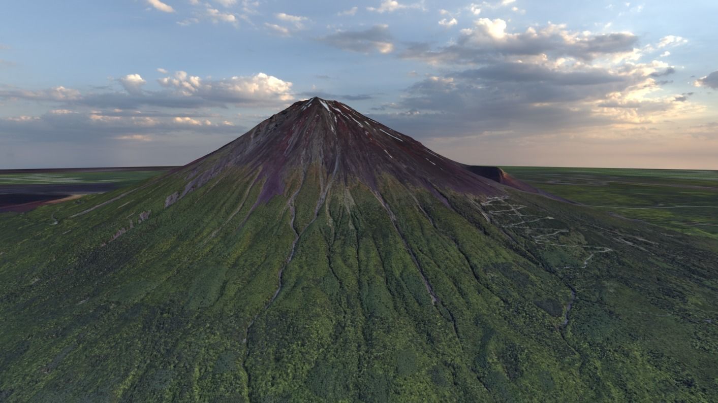 Mount Fuji Multipurpose Terrain Model 3D model_4