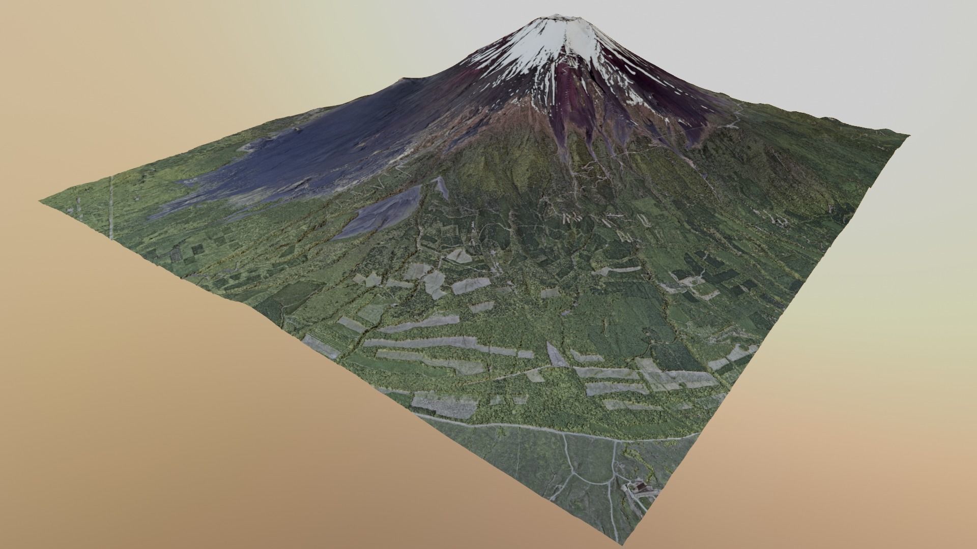 Mount Fuji Multipurpose Terrain Model 3D model_19