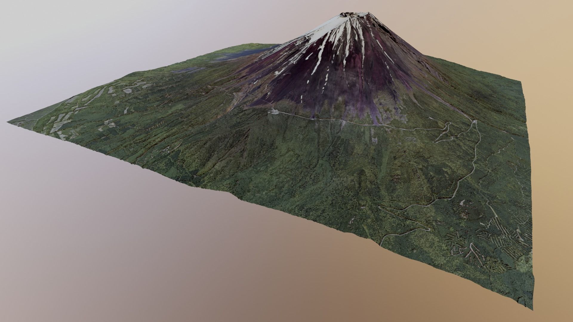 Mount Fuji Multipurpose Terrain Model 3D model_23