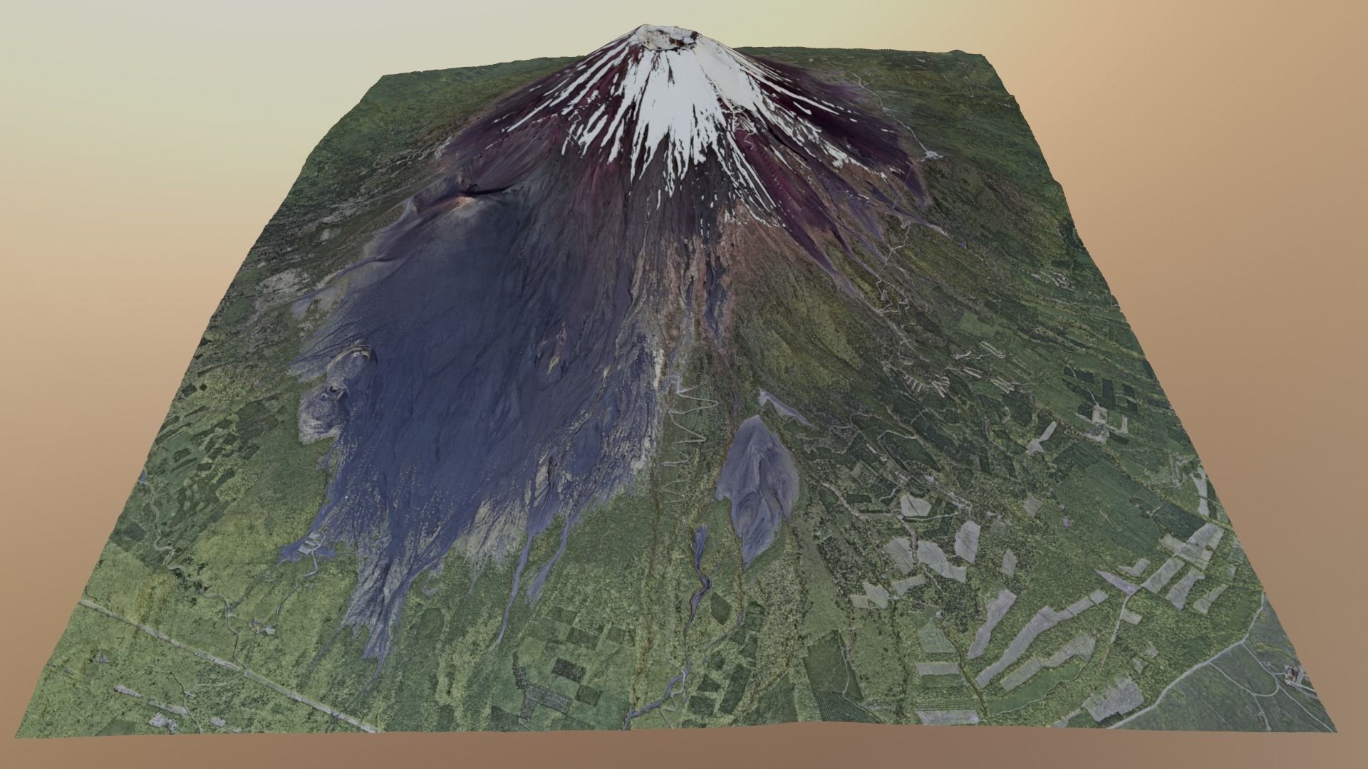 Mount Fuji Multipurpose Terrain Model 3D model_18