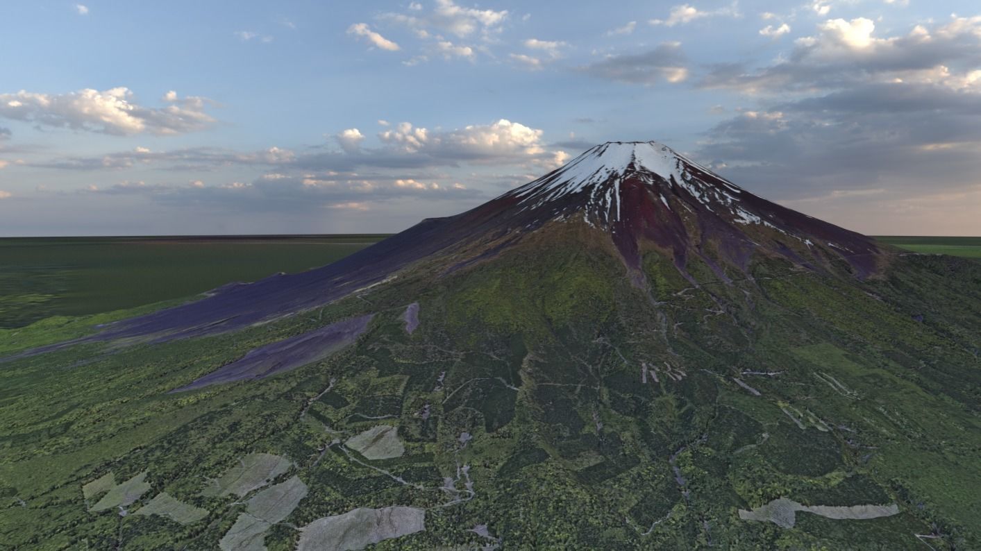 Mount Fuji Multipurpose Terrain Model 3D model_10