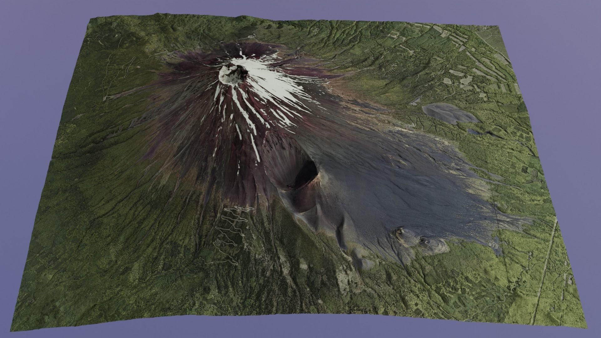 Mount Fuji Multipurpose Terrain Model 3D model_12