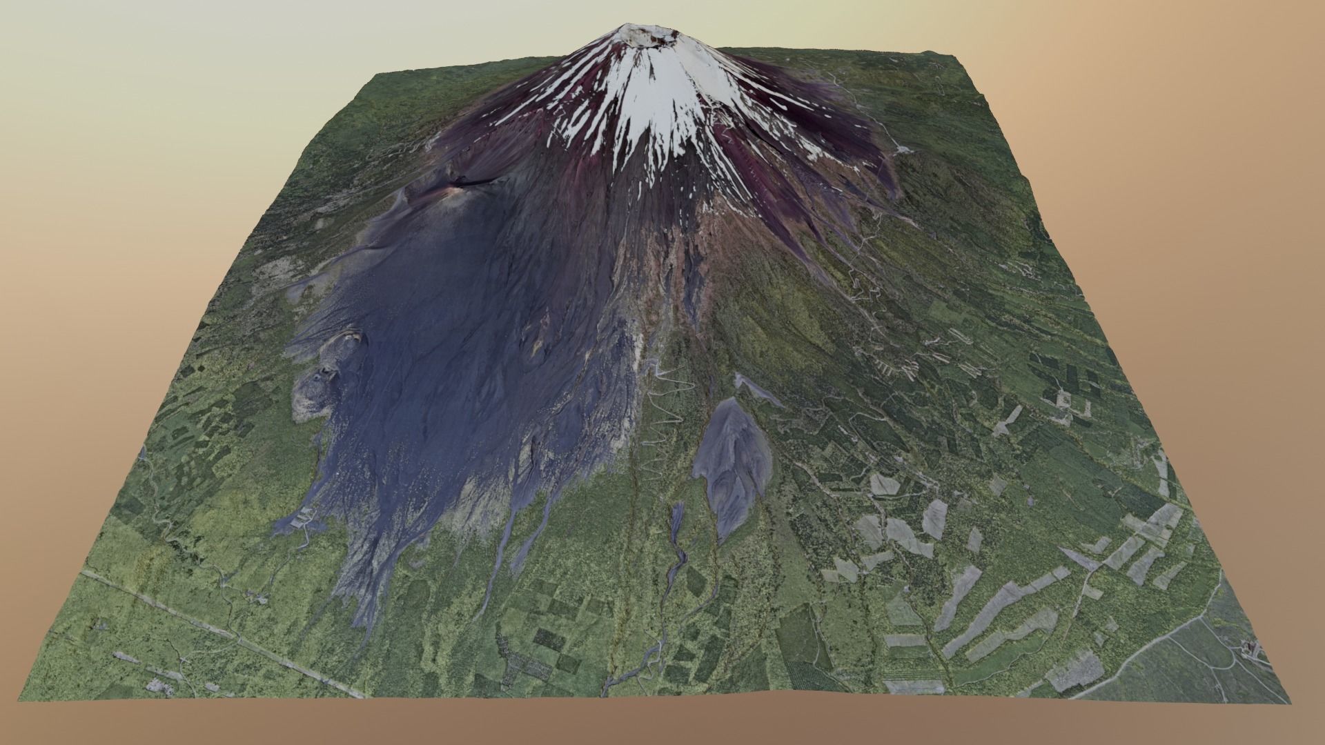 Mount Fuji Multipurpose Terrain Model 3D model_14
