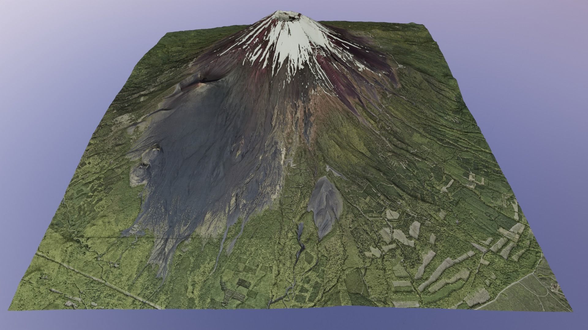 Mount Fuji Multipurpose Terrain Model 3D model_13
