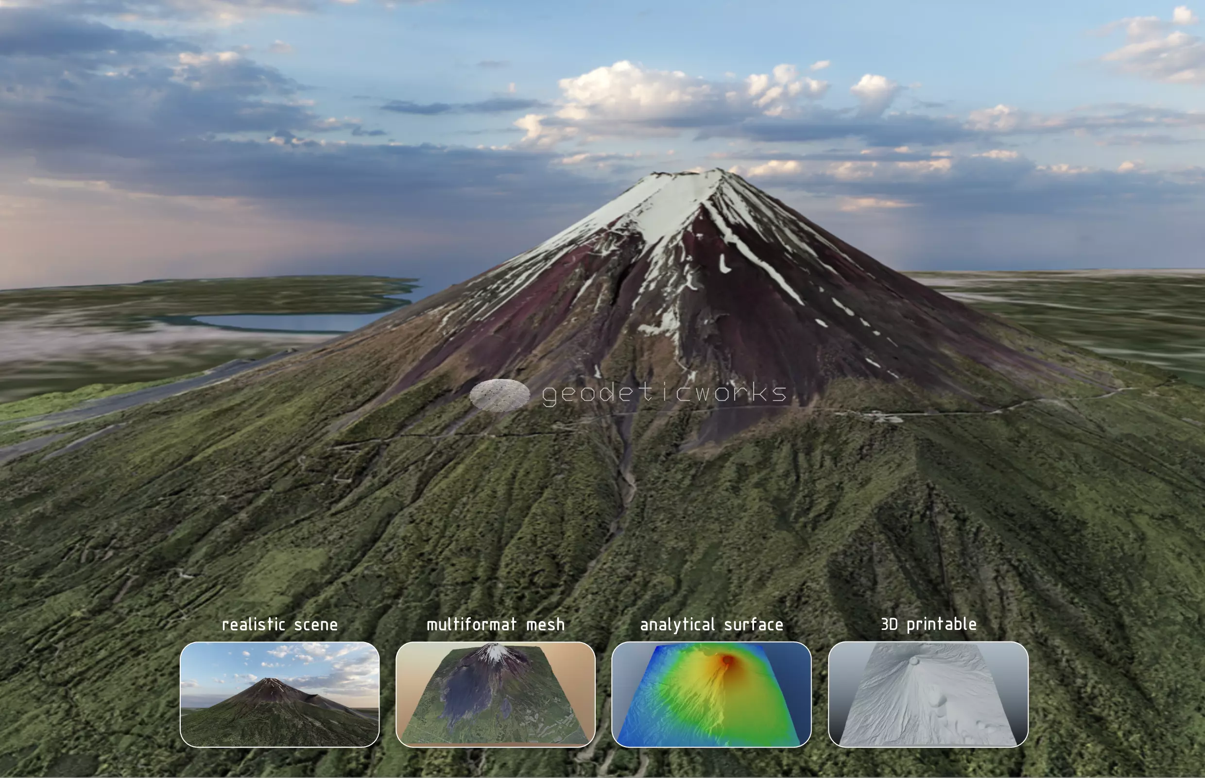 Mount Fuji Multipurpose Terrain Model 3D model_0
