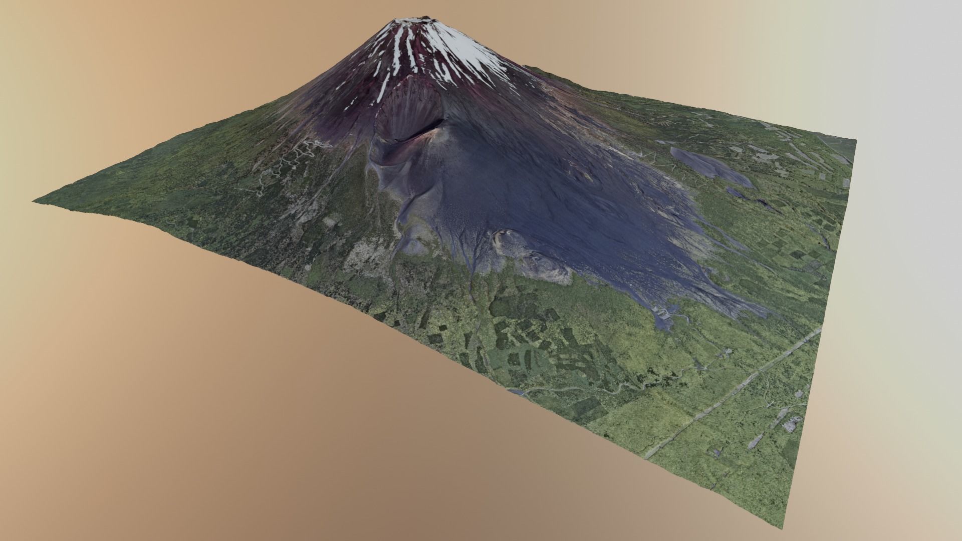 Mount Fuji Multipurpose Terrain Model 3D model_20