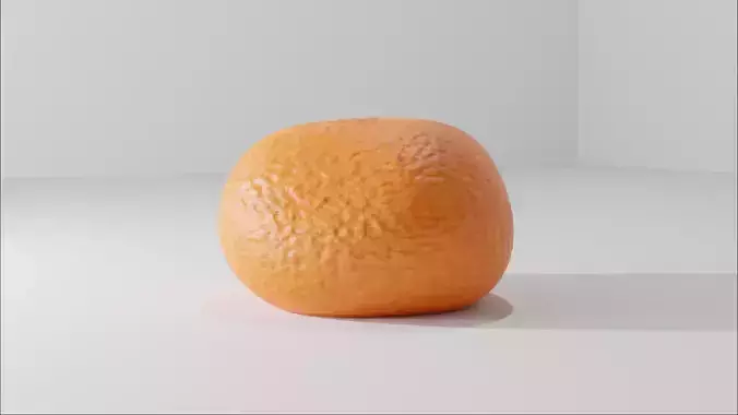 Low-Poly Detailed Orange Prop