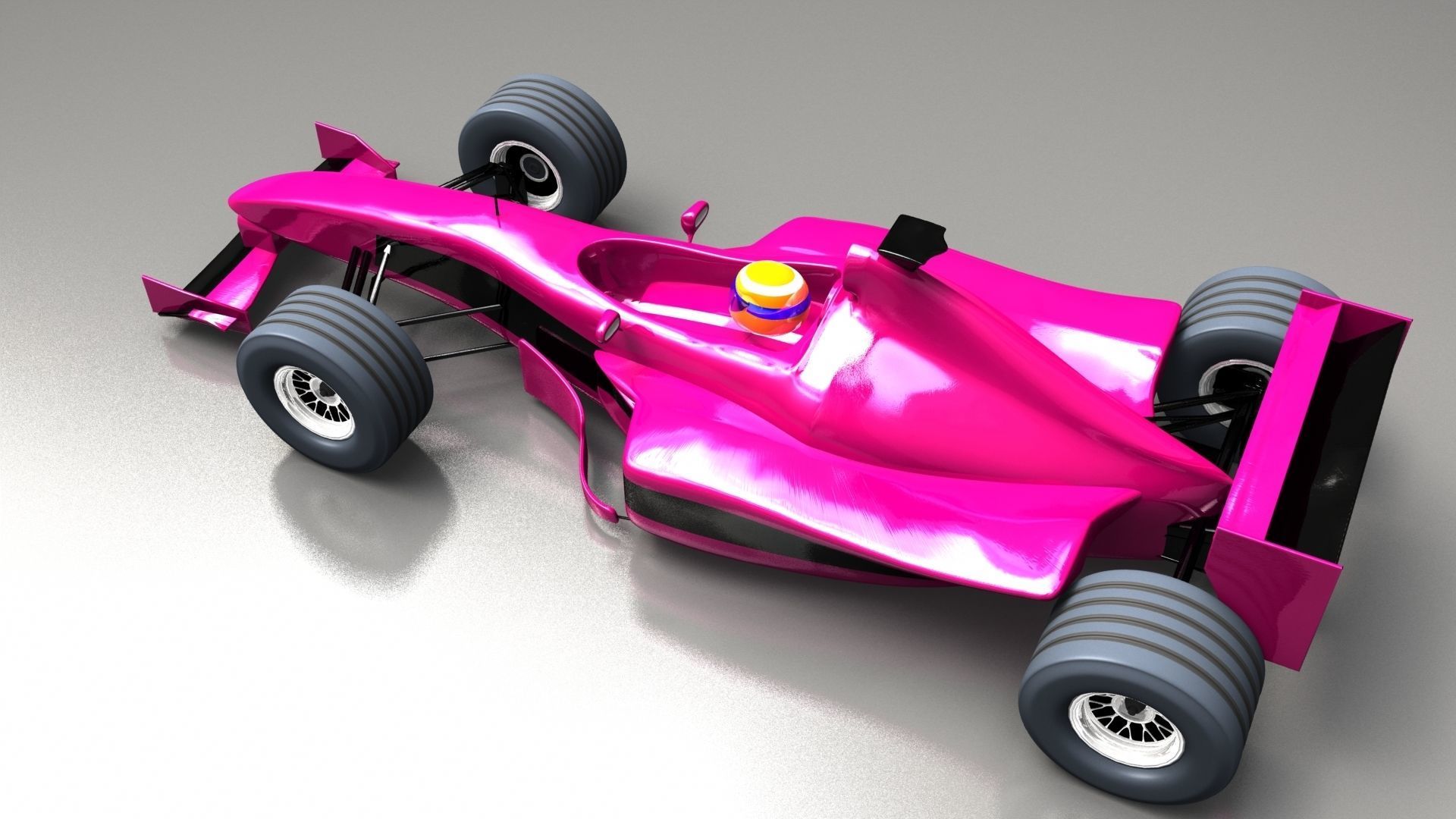Formula 1 racing car 3D model_4