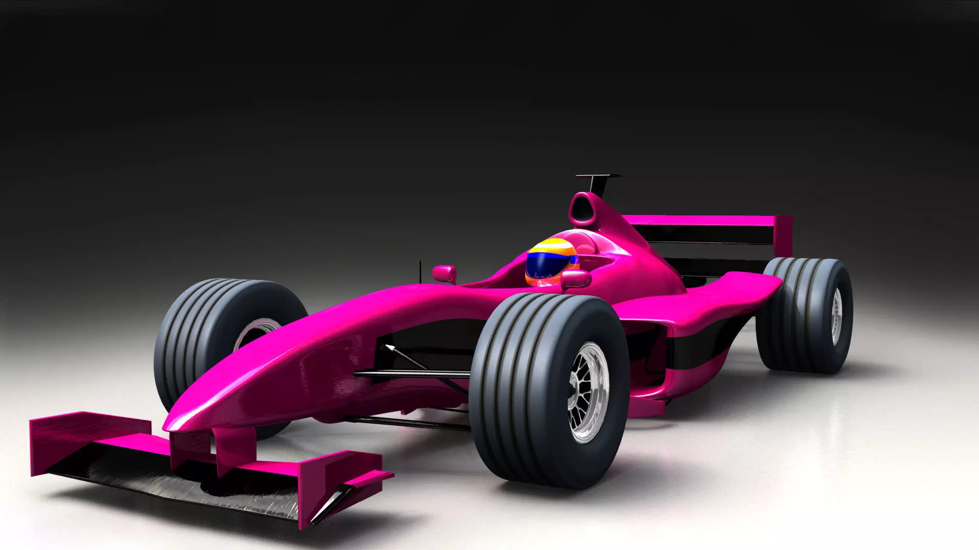 Formula 1 racing car 3D model_0