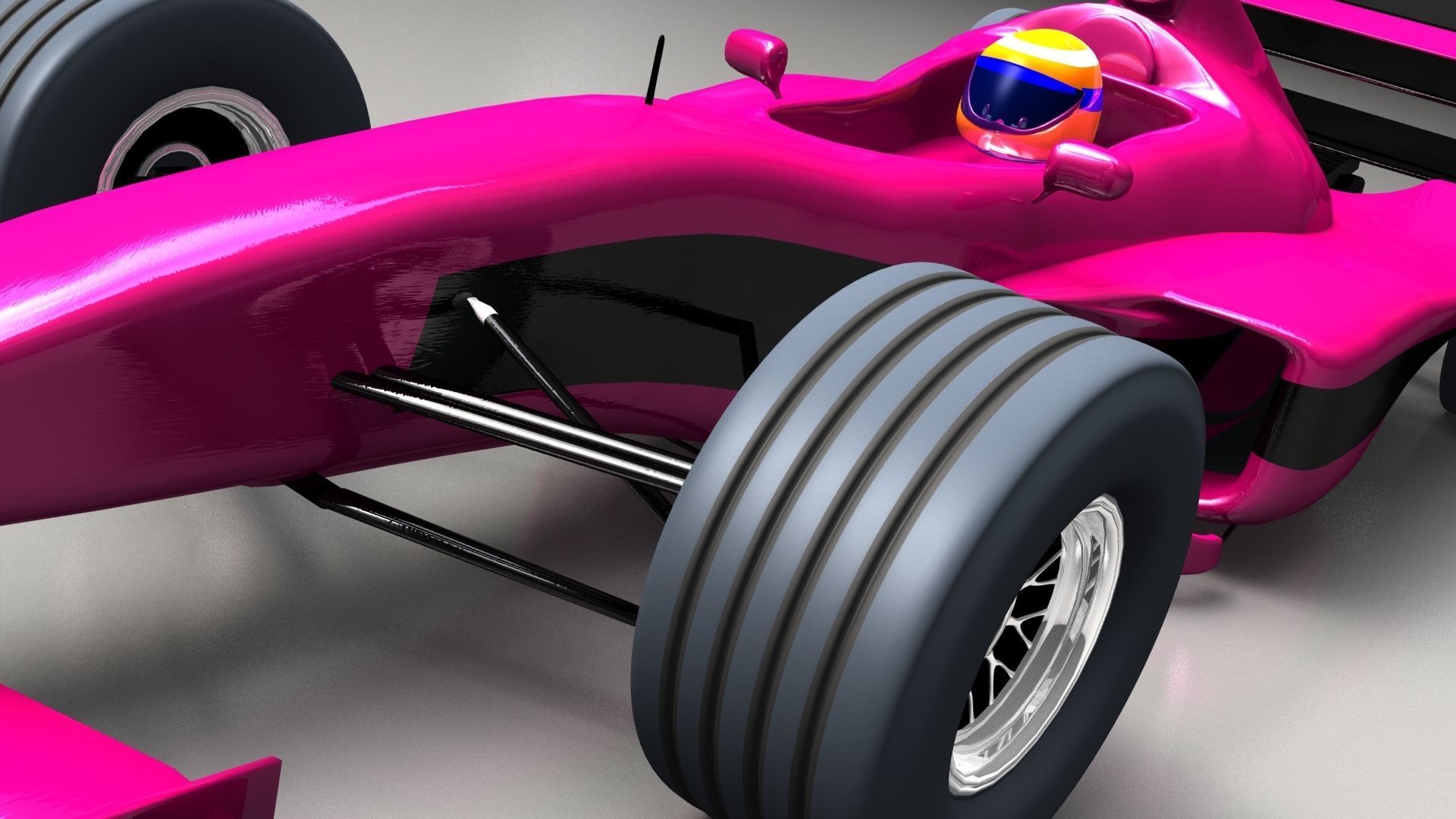 Formula 1 racing car 3D model_2
