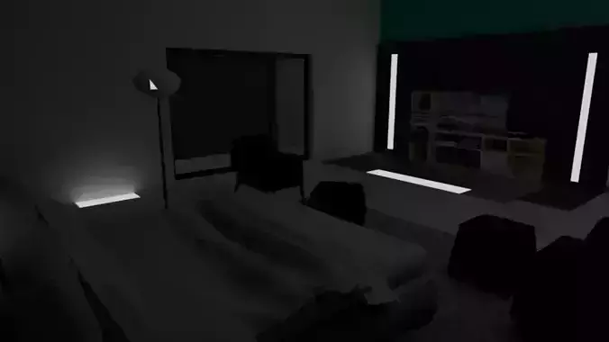 Luxury Mansion night 3D print model