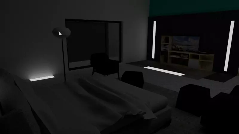 Luxury Mansion night 3D print model