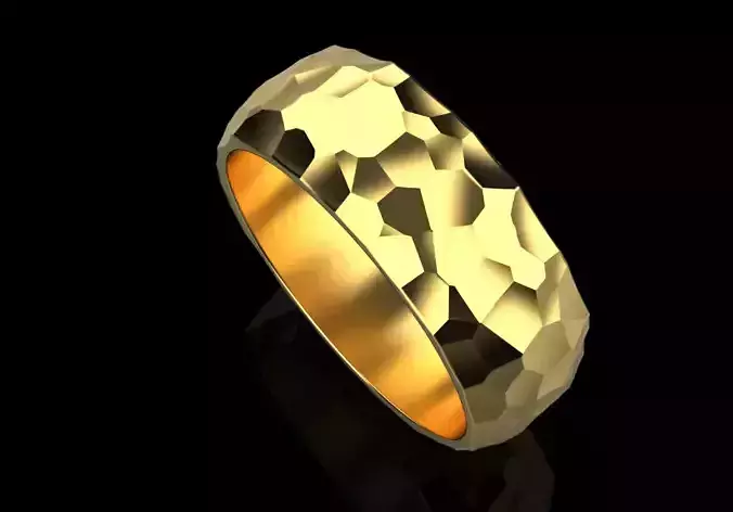 ring with Voronoi ornament