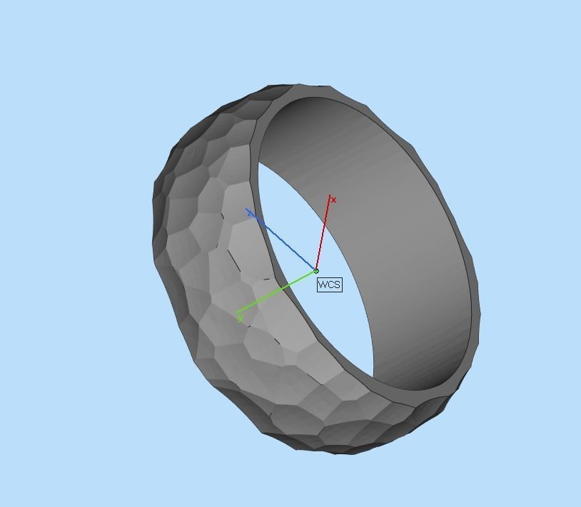 ring with Voronoi ornament 3D print model_22