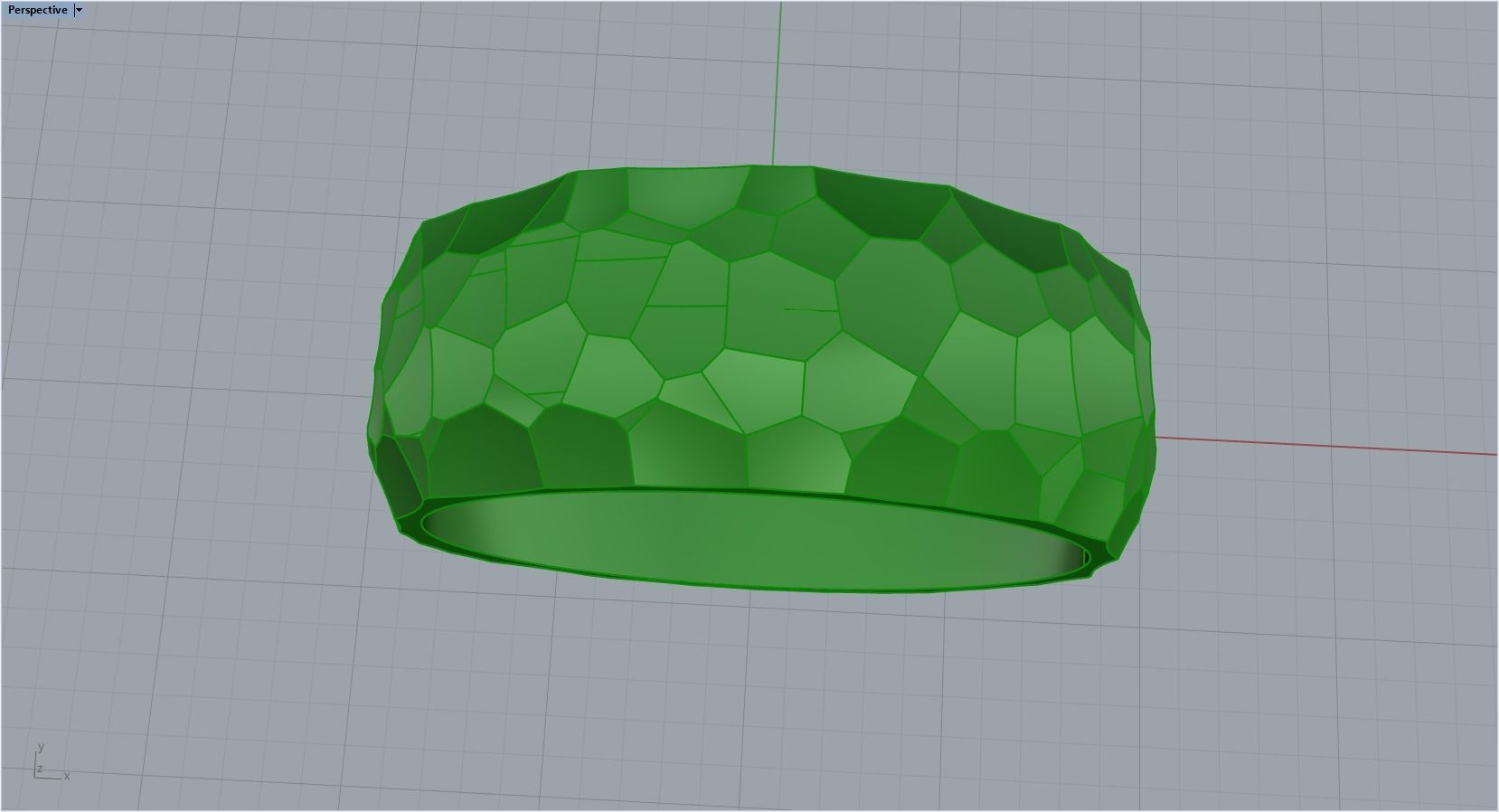 ring with Voronoi ornament 3D print model_17