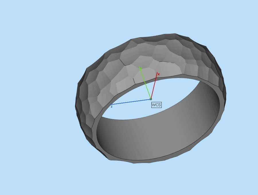 ring with Voronoi ornament 3D print model_23