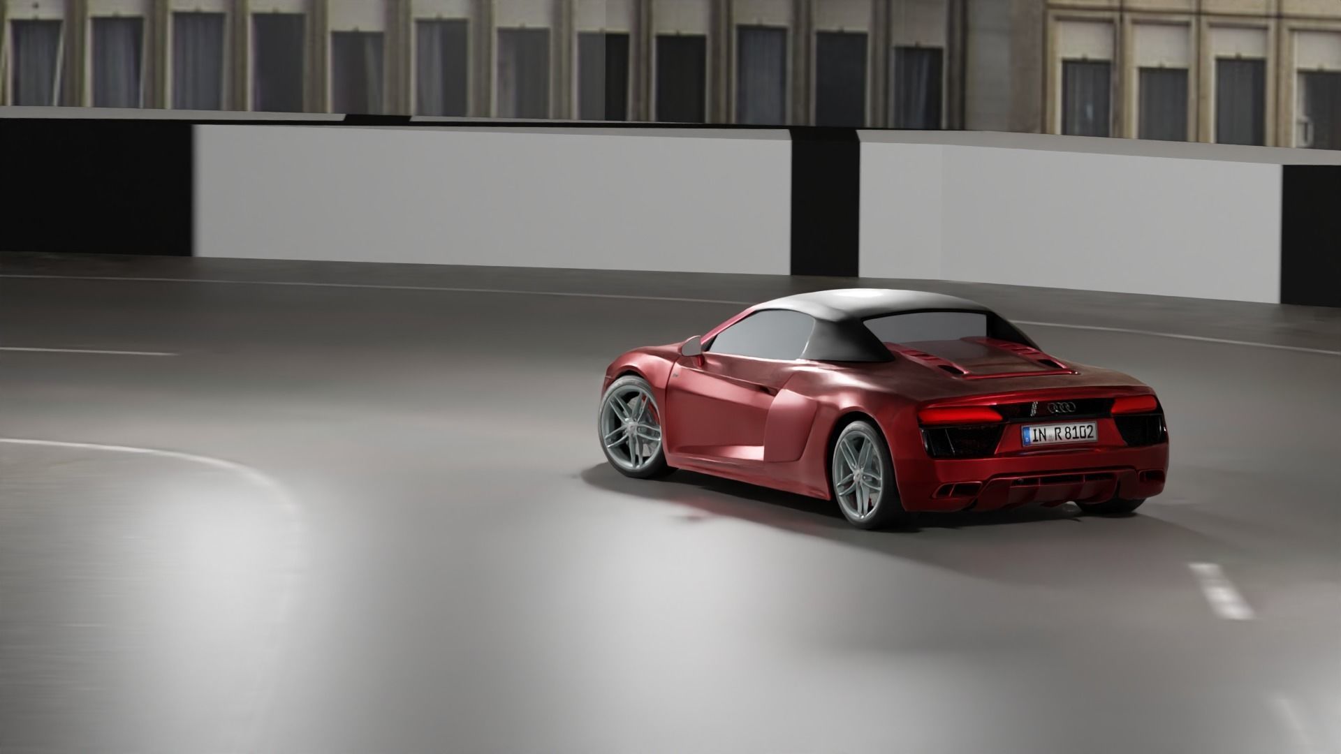 car animation scene 3D model_2