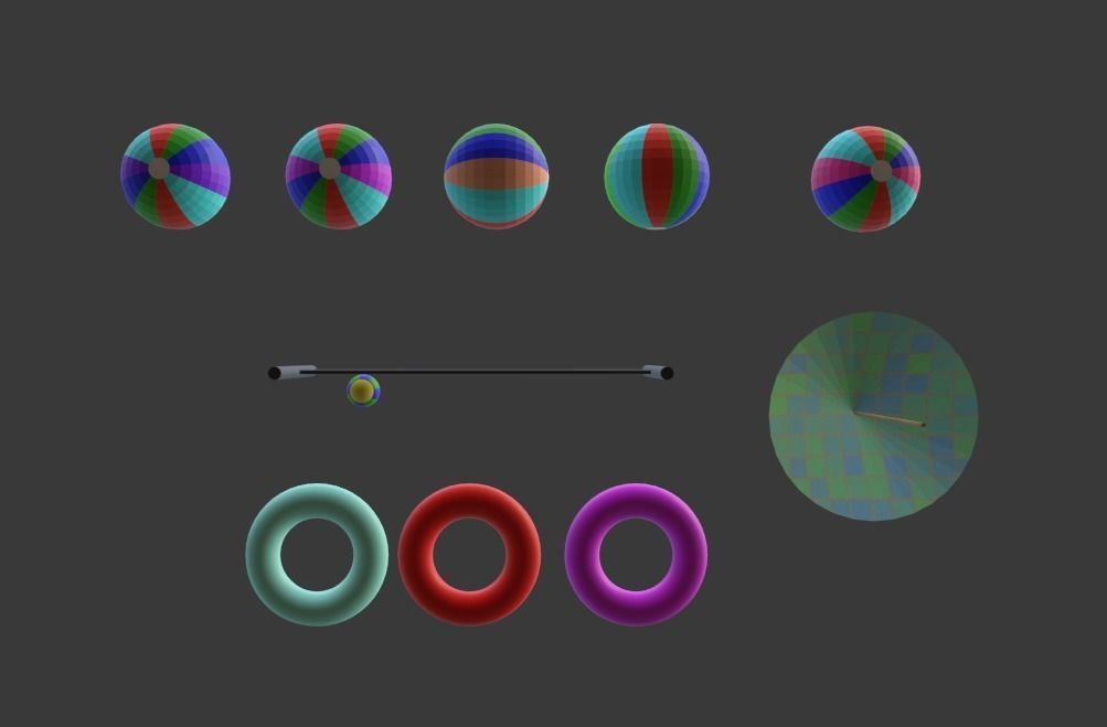 Asset pack on the theme of relaxing on the beach Low-poly 3D model_3