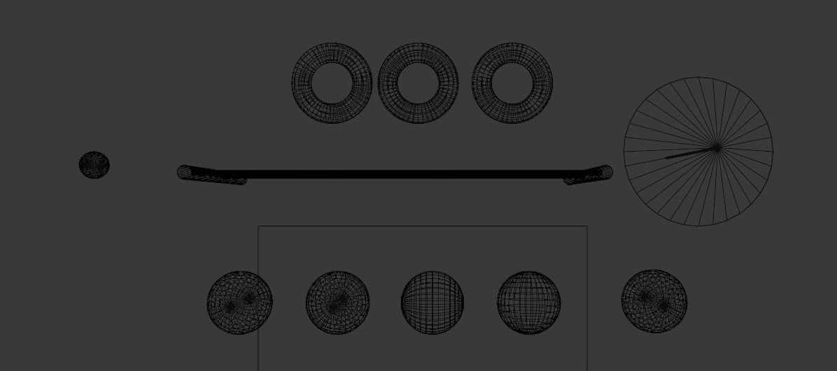 Asset pack on the theme of relaxing on the beach Low-poly 3D model_10