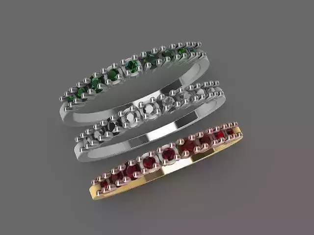 9 stone ring stl verified