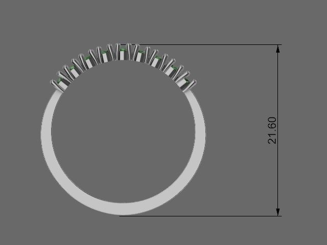 9 stone ring stl verified 3D print model_12