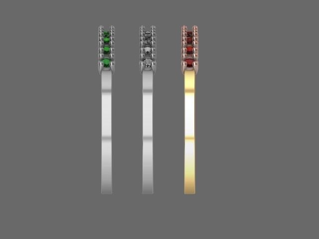 9 stone ring stl verified 3D print model_10