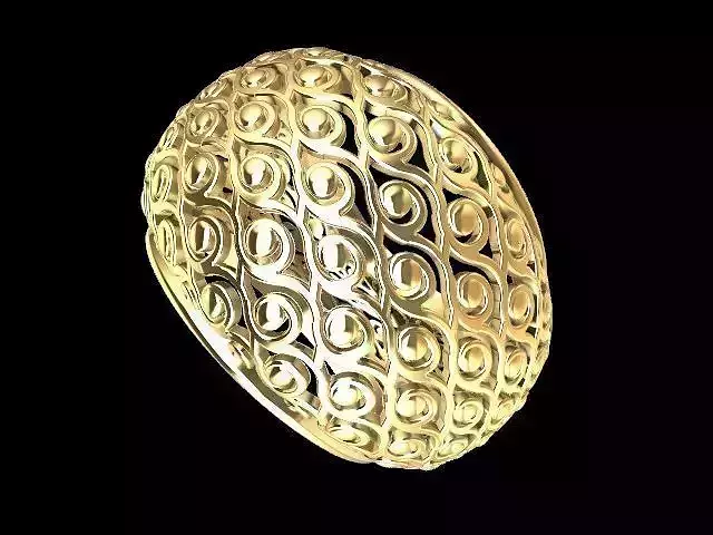 9 Modern jali tile ring  stl verified 3D print model