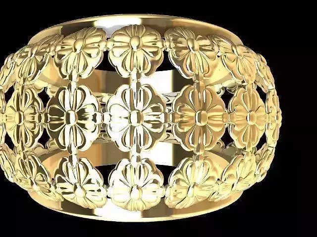 8 Modern jali tile ring  stl verified